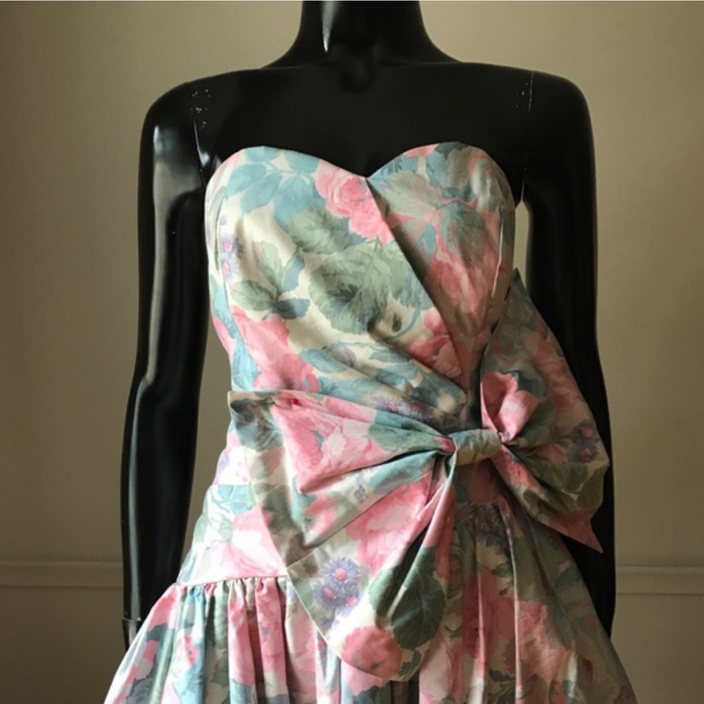 80’s Prom Dress Floral
